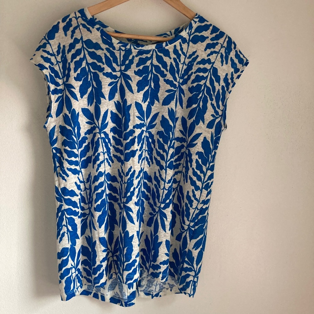 Rachel Zoe 100% linen floral top